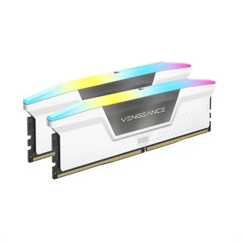 رم کورسیر VENGEANCE RGB White 64GB (2*32GB) DUAL 5200MHz DDR5 - تصویر ۲