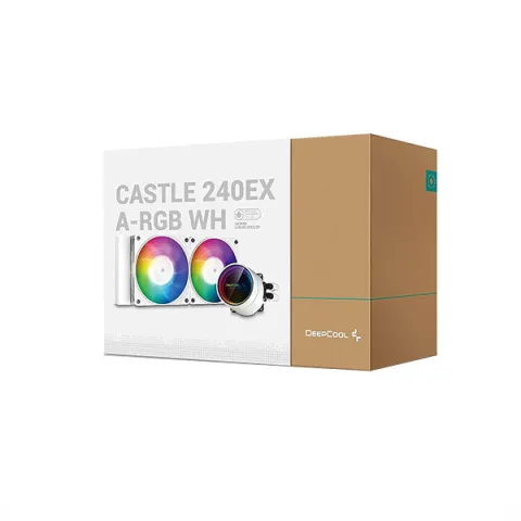 خنک کننده مایع پردازنده دیپ کول CASTLE 240EX A-RGB White - تصویر ۲