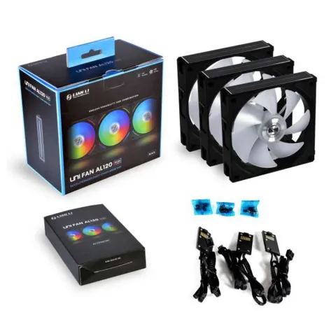 فن کیس لیان لی UNI Fan AL120 ARGB Black بسته 3 عددی - تصویر ۴