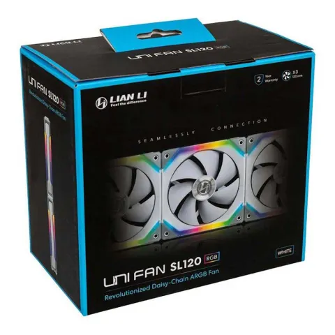 فن کیس لیان لی UNI Fan SL120 ARGB White بسته 3 عددی - تصویر ۳