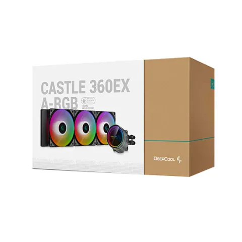 خنک کننده مایع پردازنده دیپ کول CASTLE 360EX A-RGB Black - تصویر ۲