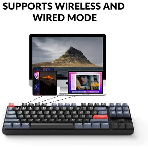 کیبورد بی سیم گیمینگ کی‌کرون K8 PRO TKL Brown Switch RGB - تصویر ۳