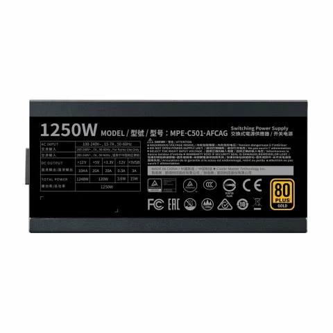 پاور 1250 وات کولر مستر MWE GOLD 1250 V2 ATX 3.0 Full Modular - تصویر ۴