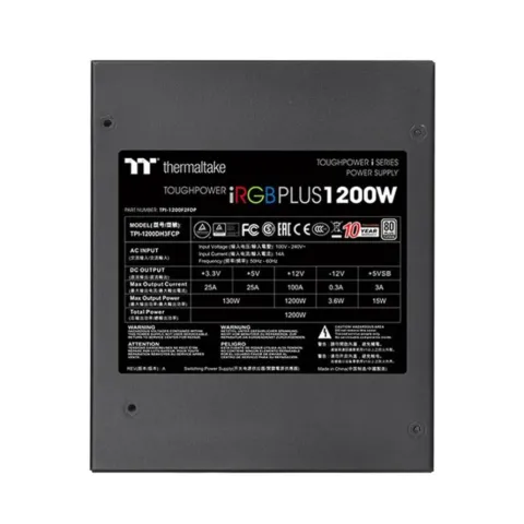 پاور 1200 وات ترمالتیک Toughpower iRGB PLUS 1200W Platinum TT Premium Edition - تصویر ۲