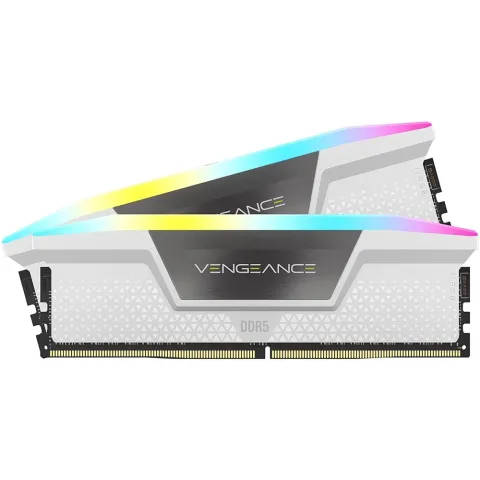 رم کورسیر VENGEANCE RGB 64GB 32GBx2 6000MHz CL40 DDR5 WHITE - تصویر ۲