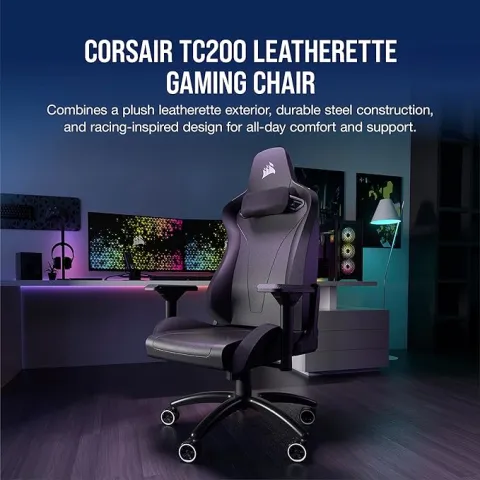 صندلی گیمینگ کورسیر TC200 PLUS LEATHERETTE GAMING CHAIR - تصویر ۴