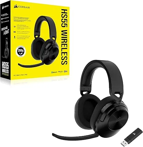 هدست وایرلس CORSAIR HS55 RGB WIRELESS CARBON - تصویر ۲