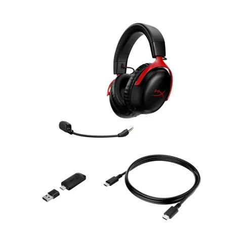 هدست هایپر ایکس Cloud III Wireless Black-Red - تصویر ۵