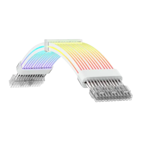 کابل اسلیو گیم مکس GAMEMAX ARGB Extension 3x8pin GPU Sleeve WHITE - تصویر ۲