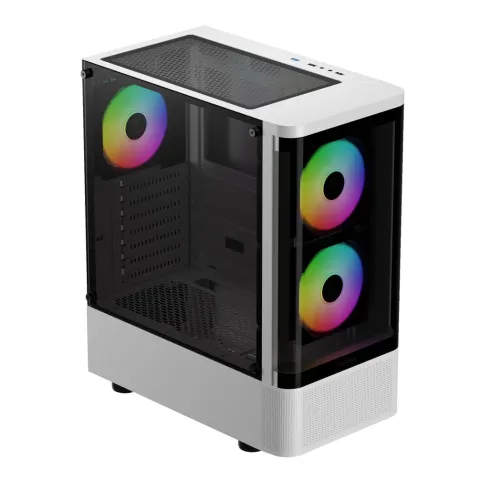 کیس گیم دیاس TALOS E3 CG WHITE GAMING CASE - تصویر ۲