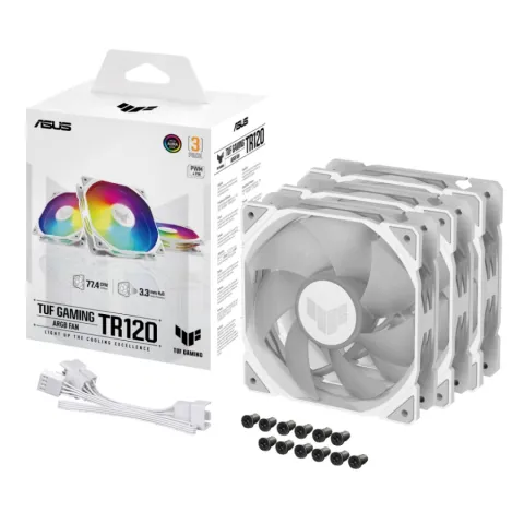 فن کیس ایسوس ASUS TUF GAMING TR120 3x1 WHITE - تصویر ۲