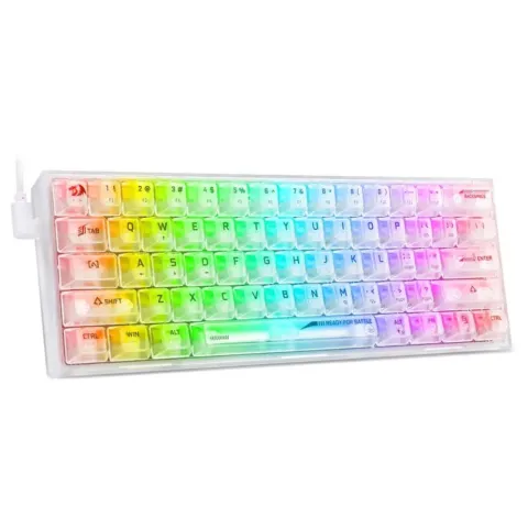 کیبورد ردراگون شفاف K617CT FIZZ WHITE - تصویر ۳