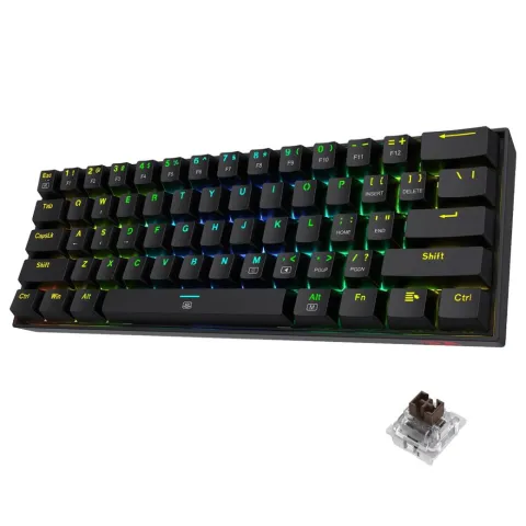 کیبورد ردراگون K630 DRAGONBORN BLACK BROWN SW - تصویر ۲