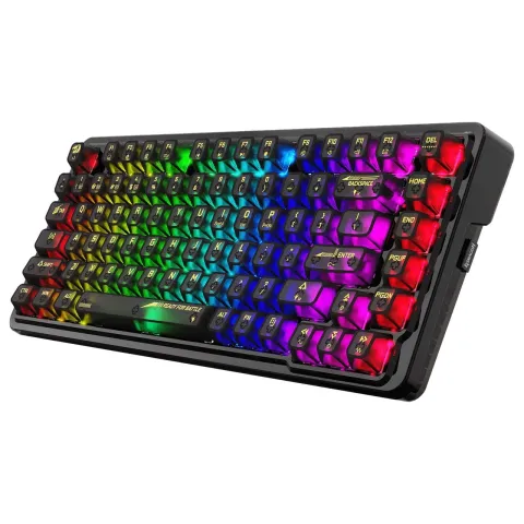کیبورد ردراگون شفاف  بی‌سیم  K649 ELF PRO BLACK - تصویر ۳
