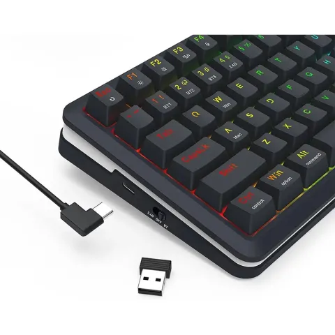 کیبورد گیمینگ ردراگون K708 FLEKACT PRO LCD WIRELESS - تصویر ۲