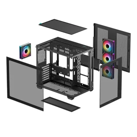 کیس دیپ کول CG530 4FAN BLACK - تصویر ۴