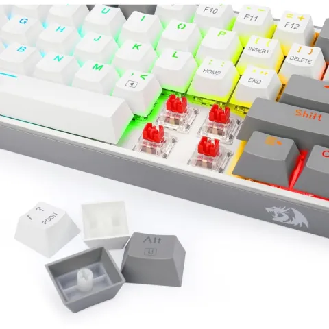 کیبورد گیمینگ ردراگون K617 FIZZ WHITE-GREY RGB - تصویر ۴