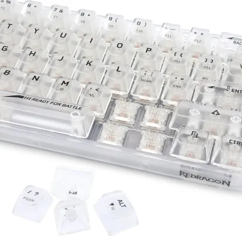 کیبورد ردراگون شفاف K617CT FIZZ WHITE - تصویر ۵