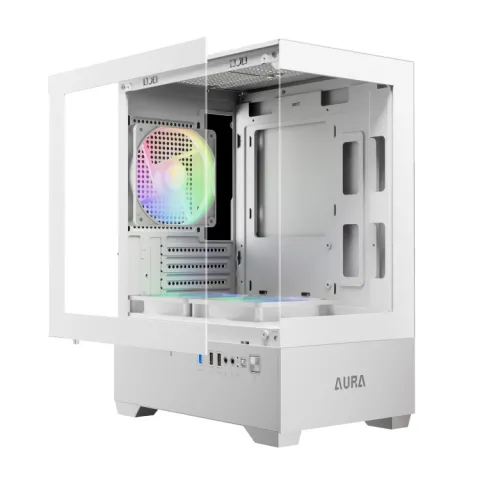 کیس گیم دیاس GAMDIAS AURA GC9M WHITE ARGB GAMING CASE - تصویر ۲