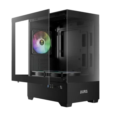 کیس گیم دیاس GAMDIAS AURA GC9M BLACK ARGB GAMING CASE - تصویر ۴