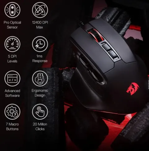 موس ردراگون REDRAGON M806 BULLSEYE WIRED - تصویر ۳