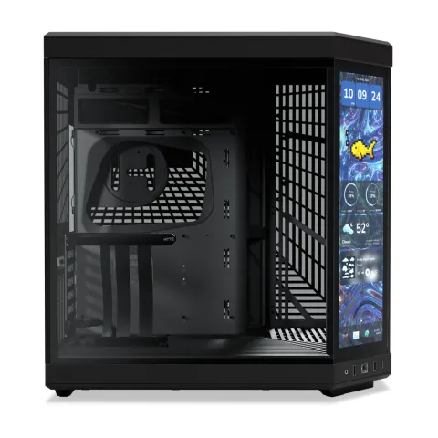 کیس هایت HYTE Y70 + TOUCH DISPLAY PITCH BLACK - تصویر ۳