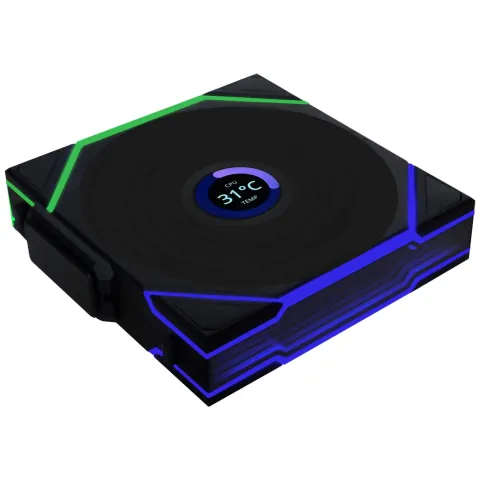 فن کیس لیان لی LIAN LI UNI FAN TL LCD WIRELESS 120 3x1 BLACK REVERSE - تصویر ۴