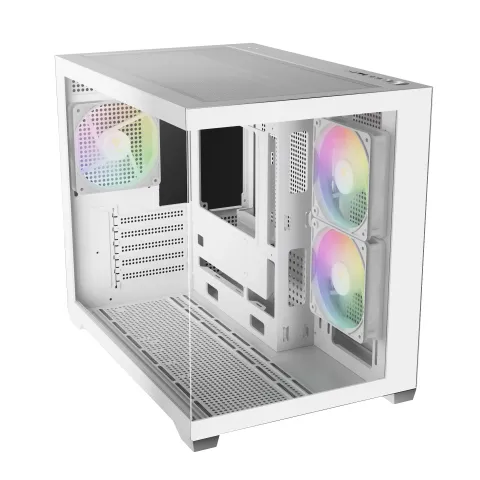 کیس گیم دیاس GAMDIAS AURA GC10M WH V2 ARGB GAMING BTF SUPPORT - تصویر ۶