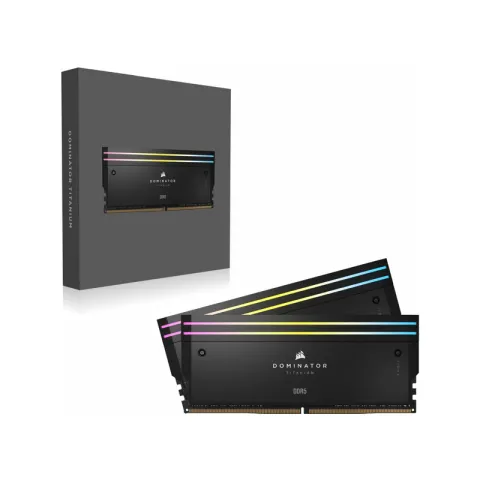 رم کورسیر CORSAIR DOMINATOR TITANIUM RGB BLACK 48GB (2x24GB) 8000MT/s CL38 DDR5 - تصویر ۲