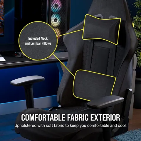 صندلی گیمینگ کورسیر CORSAIR TC100 LEATHERETTE GAMING CHAIR - تصویر ۳