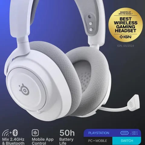 هدست استیل سریز SteelSeries Arctis Nova 7P GEN 2 (Wireless) WHITE - تصویر ۵