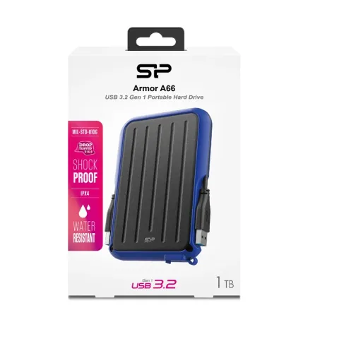 هارد اکسترنال سیلیکون پاور HDD Silicon Power Armor A66 2TB BLUE USB 3.2 GEN 1 - تصویر ۲