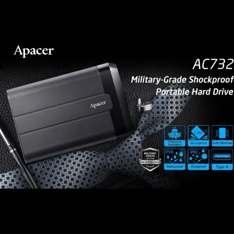 هارد اکسترنال اپیسر APACER AC732 5TB USB 3.2 GEN 1 BLACK - تصویر ۸