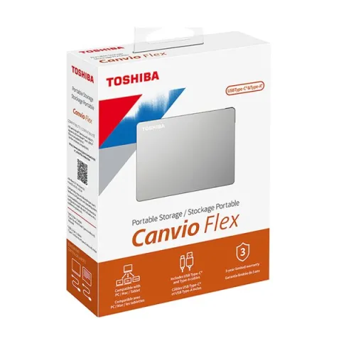 هارد اکسترنال توشیبا HDD EXTERNAL TOSHIBA CANVIO FLEX 4TB SILVER - تصویر ۸