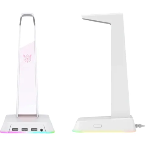 پایه هدست + هاب USB اونیکوما ONIKUMA STAND + USB UHB RGB ST2 WHITE - تصویر ۲