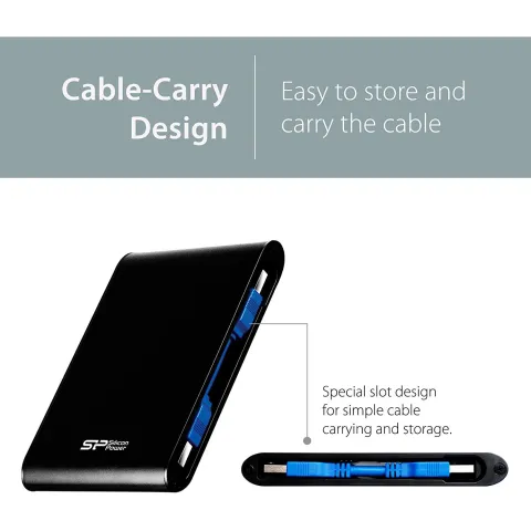 هارد اکسترنال سیلیکون پاور Silicon Power Armor A80 1TB USB 3.2 GEN 1 BLACK - تصویر ۶