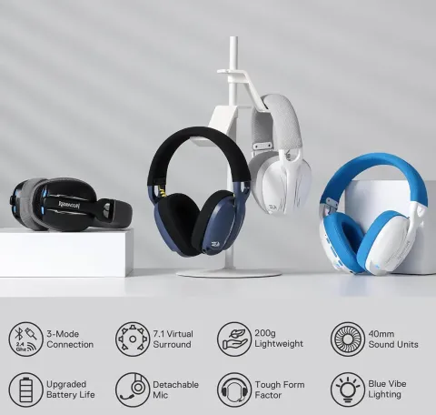 هدست بی‌سیم ردراگون REDRAGON H878 SKULD PRO WB - تصویر ۳