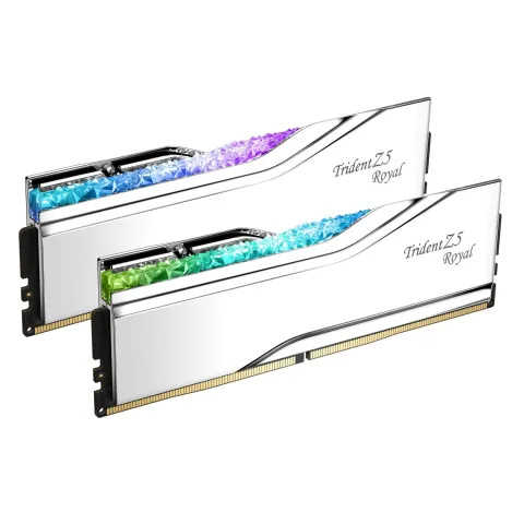 رم جی اسکیل GSKILL Trident Z ROYAL RGB SILVER 32GB(2x16) 6400MT/s CL32 DDR5 - تصویر ۲