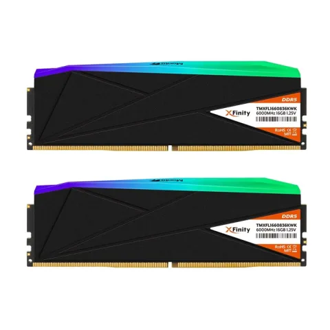 رم وی کالر V-COLOR MANTA XFINITY RGB 2*16=32GB 6000MT/s CL36 EXPO - تصویر ۴