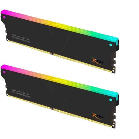 رم وی کالر V-COLOR MANTA XSKY RGB 32GB(2x16) 6000MT/s CL30 DDR5 + EXPO - تصویر ۳