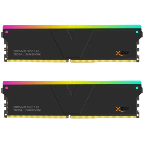 رم وی کالر V-COLOR MANTA XSKY RGB 32GB(2x16) 6000MT/s CL30 DDR5 + EXPO - تصویر ۲